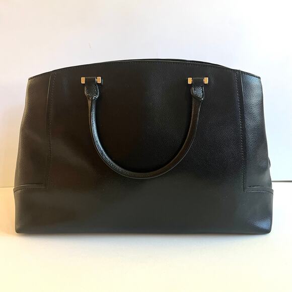 KATE SPADE Large Black Leather Satchel Tote with Crossbody Strap + Dust Bag - Picture 6 of 14